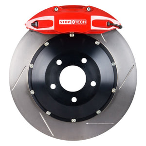 StopTech 14-15 Chevy Corvette Z51 Rear BBK w/ Red ST-41 Calipers Slotted 355x32mm Rotors Pads