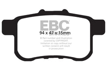 Load image into Gallery viewer, EBC 09-14 Acura TSX 2.4 Redstuff Rear Brake Pads