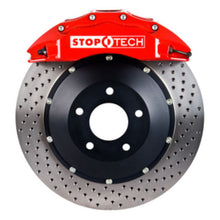 Load image into Gallery viewer, StopTech 06-10 BMW M5 E60 Front BBK w/Red ST-60 Calipers Drilled 380x35 Rotor Pads and SS Lines