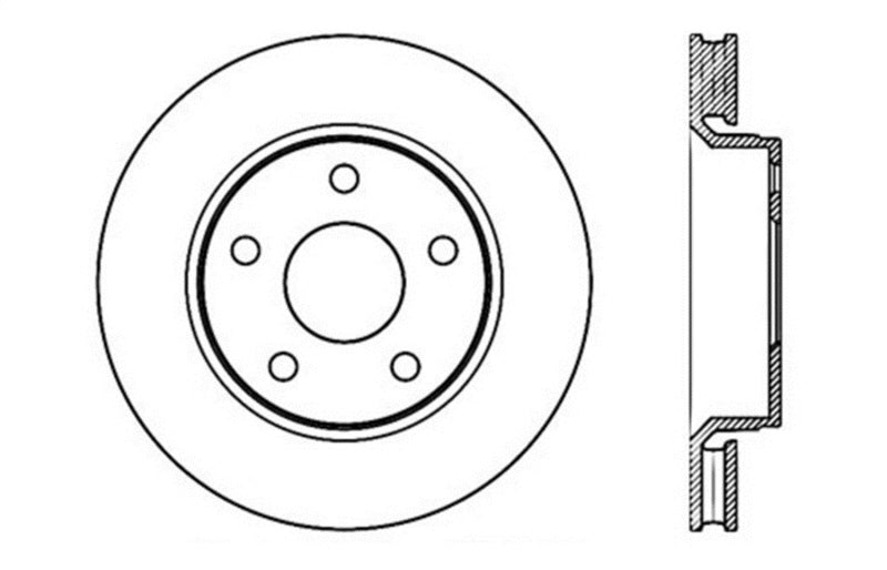 StopTech 07-13 Jeep Wrangler Drilled Left Front Cryo Rotor