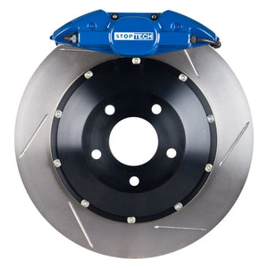 StopTech 89-95 Nissan Skyline GT-R R32 Rear BBK ST22 328x28 Slotted Rotors Blue Calipers