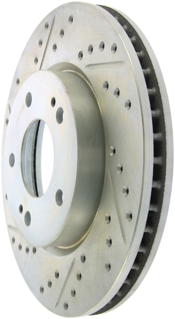 StopTech Select Sport 04-06 Mitsubishi Lancer / 01-05 Sebring Slotted and Drilled Right Front Rotor