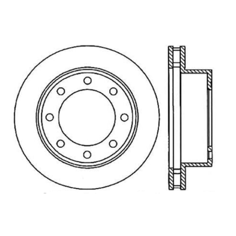 Stoptech 00-05 Ford Excursion / 99-04 Ford F250 Super Duty Front Cyro Performance Rotor