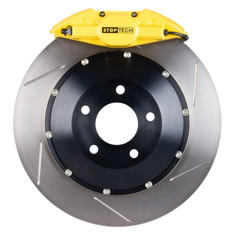 StopTech BBK 01-06 BMW M3 Rear Yellow ST-22 Calipers Slotted 345x28 Rotors Pads and SS Lines