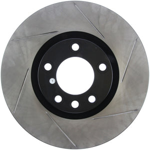 StopTech 11-14 Porsche Cayenne / 11-15 VW Touareg Front Left Slotted Sport Brake Rotor