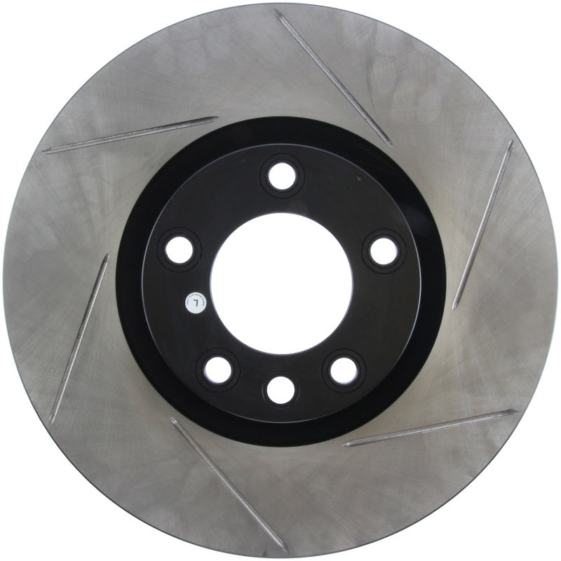 StopTech 11-14 Porsche Cayenne / 11-15 VW Touareg Front Left Slotted Sport Brake Rotor