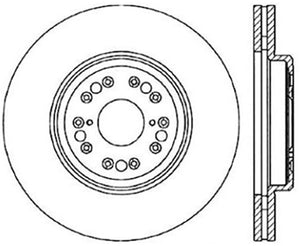 Stoptech 95-00 Lexus LS Front Premium Cryostop Brake Rotor
