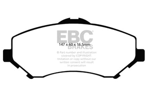 EBC 08-11 Chrysler Town & Country 3.3 Greenstuff Front Brake Pads