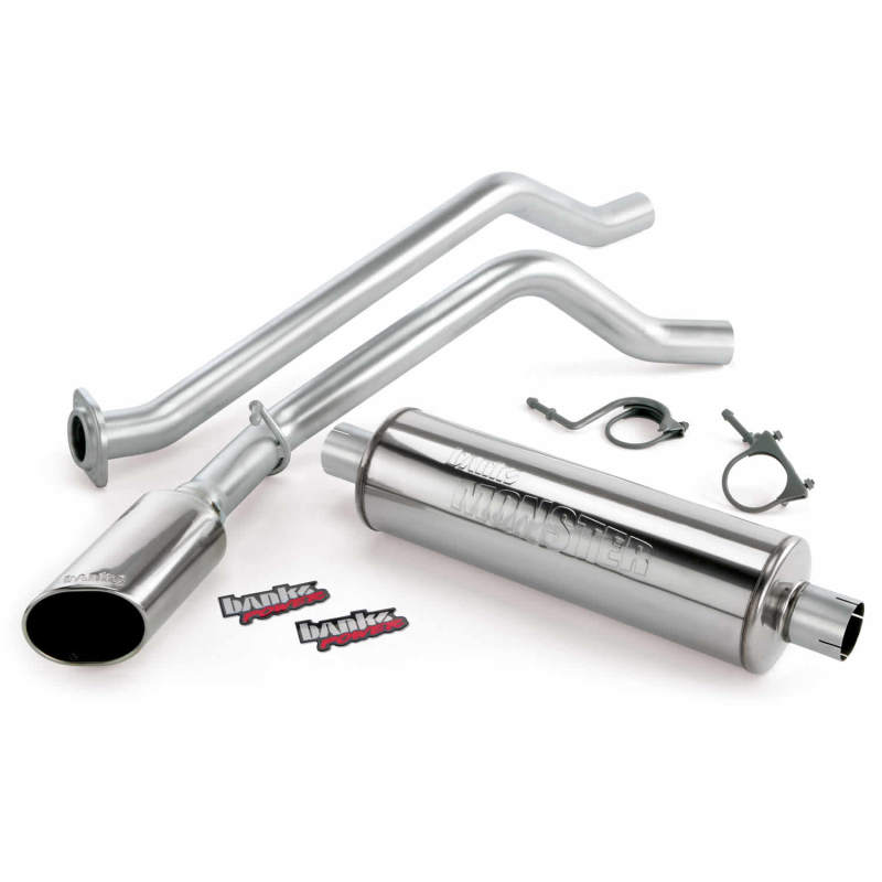 Banks Power 12 Chevy 5.3L ECSB FFV Monster Exhaust Sys - SS Single Side-Exit Exhaust w/ Chrome Tip