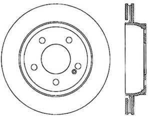 StopTech 05-06 Mercedes Benz C55 AMG Sportstop Slotted and Drilled Left Rear CRYO Rotor
