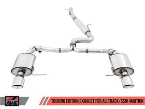 AWE Tuning VW MK7 Golf Alltrack/Sportwagen 4Motion Touring Edition Exhaust - Polished Silver Tips