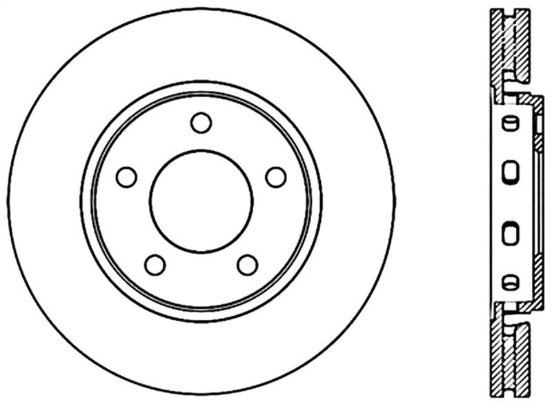 StopTech 01-07 Dodge Caravan Front Right Slotted Sport Brake Cryo Rotor