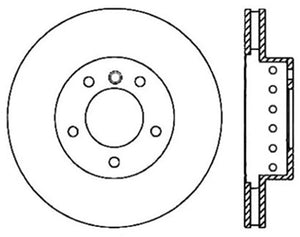 StopTech Power Slot 08 BMW 535i / 04-08 545i/550i/645i/650i Front Left SportStop Slotted Cryo Rotor