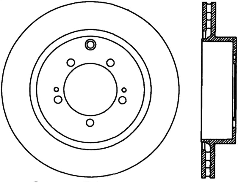 StopTech 03-06 Mitsubishi Lancer Evo AWD Rear Left Drilled & Slotted CRYO-STOP Brake Rotor