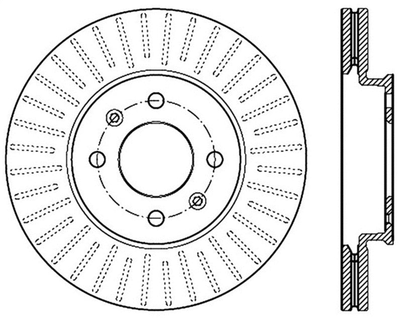 StopTech Sport Cross Drilled Brake Rotor - Rear Left