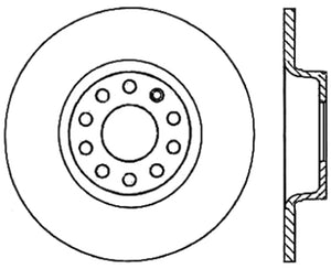 StopTech 06-10 Audi A3 / 09 VW CC (Passat CC)/06-09 GTI Mk V Cryo-Stop Left Rear Slotted Rotor