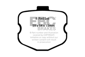 EBC 10-13 Chevrolet Corvette (C6) 6.2 Grand Sport Orangestuff Rear Brake Pads