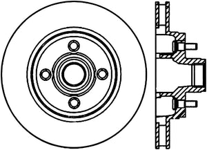 StopTech Power Slot 90-93 Ford Mustang 8cy (Exc Cobra Rear Disc) Front Left Slotted Cryo Rotor