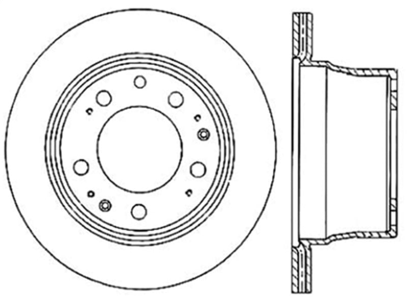 StopTech 90-94 Porsche 911 Carrera 2 (Exc Turbo/Turbo Look/2S Drilled Right Rear Rotor