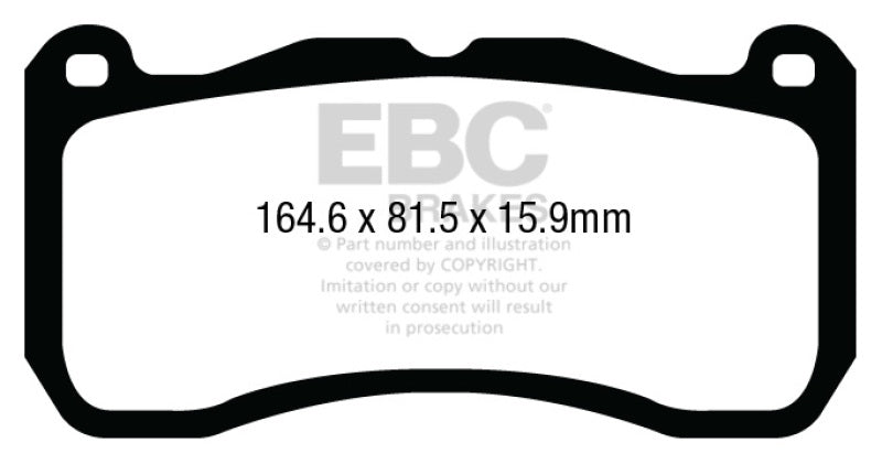 EBC 13-14 Ford Mustang GT500 Orangestuff Front Brake Pads