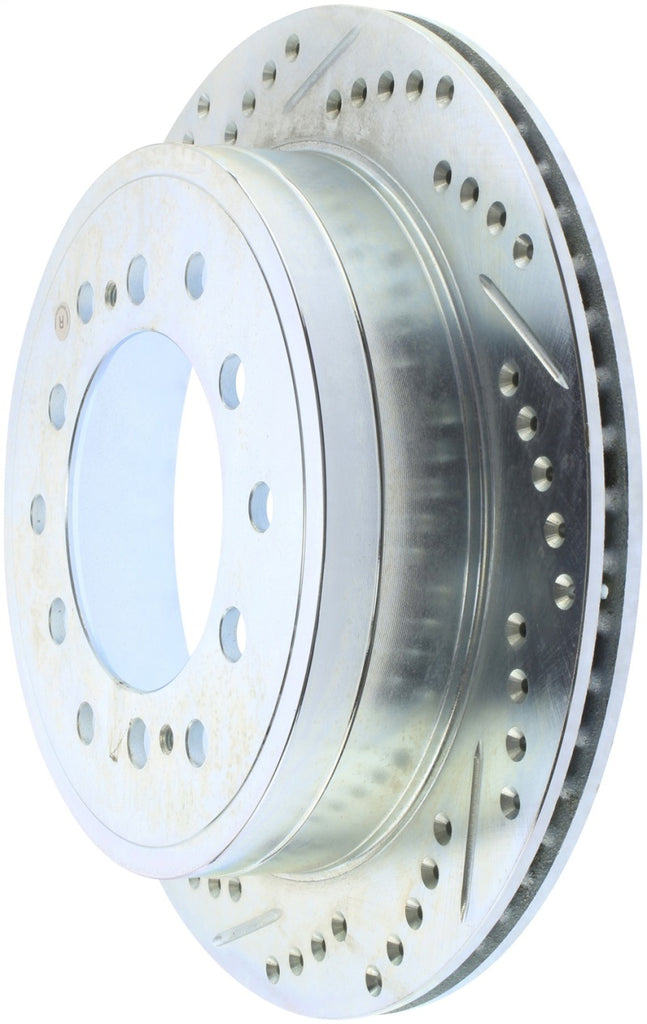 StopTech 10-19 Lexus GX / Toyota 4Runner Select Sport Slotted & Drilled Rear Right Rotor