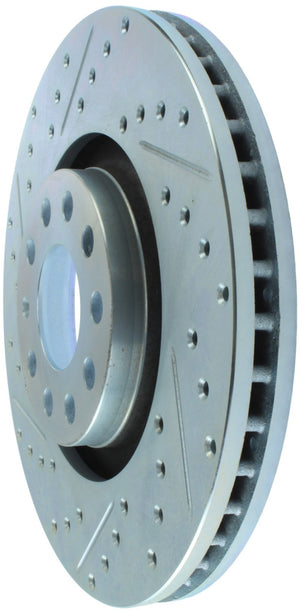 StopTech Select Sport 06-09 Audi A4 Slotted & Drilled Front Right Rotor