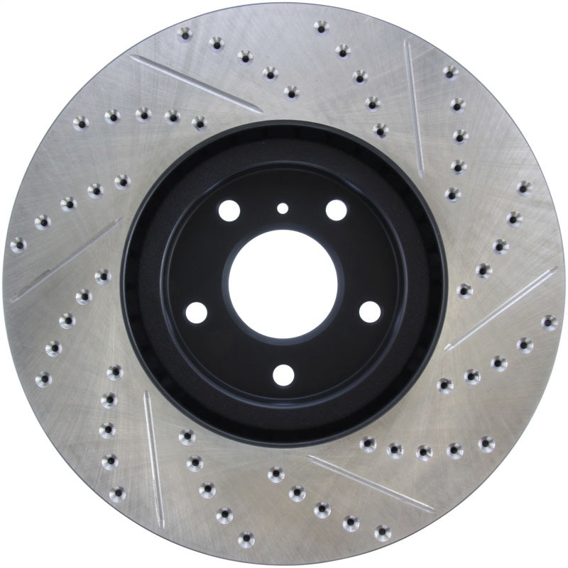 StopTech 07-08 Infiniti G35 / 08-09 G37 SportStop Slotted & Drilled Front Right Rotor