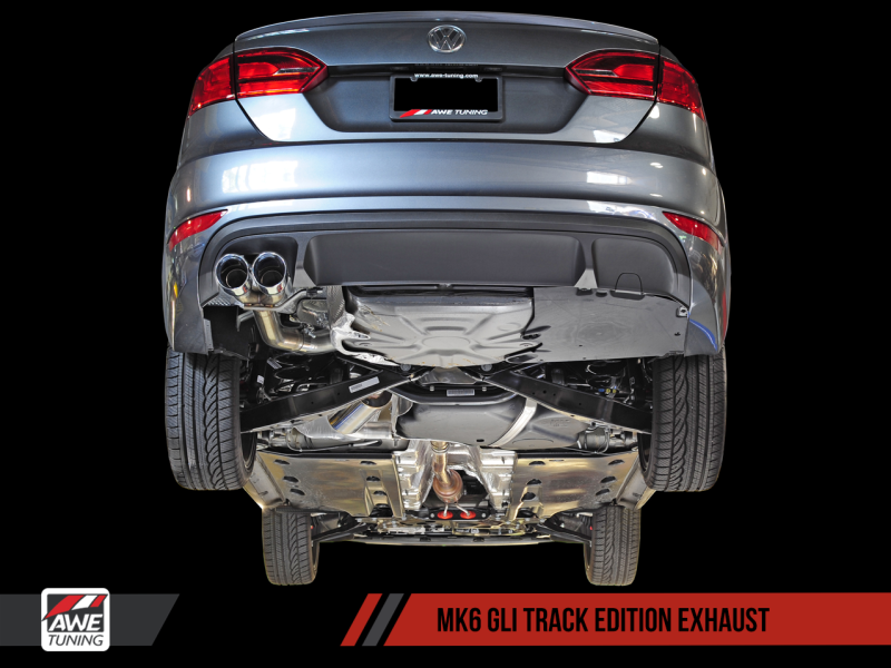AWE Tuning Mk6 GLI 2.0T - Mk6 Jetta 1.8T Track Edition Exhaust - Polished Silver Tips