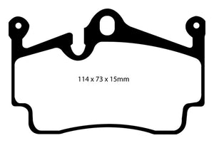 EBC 09-12 Porsche Boxster (Cast Iron Rotors only) 2.9 Orangestuff Rear Brake Pads