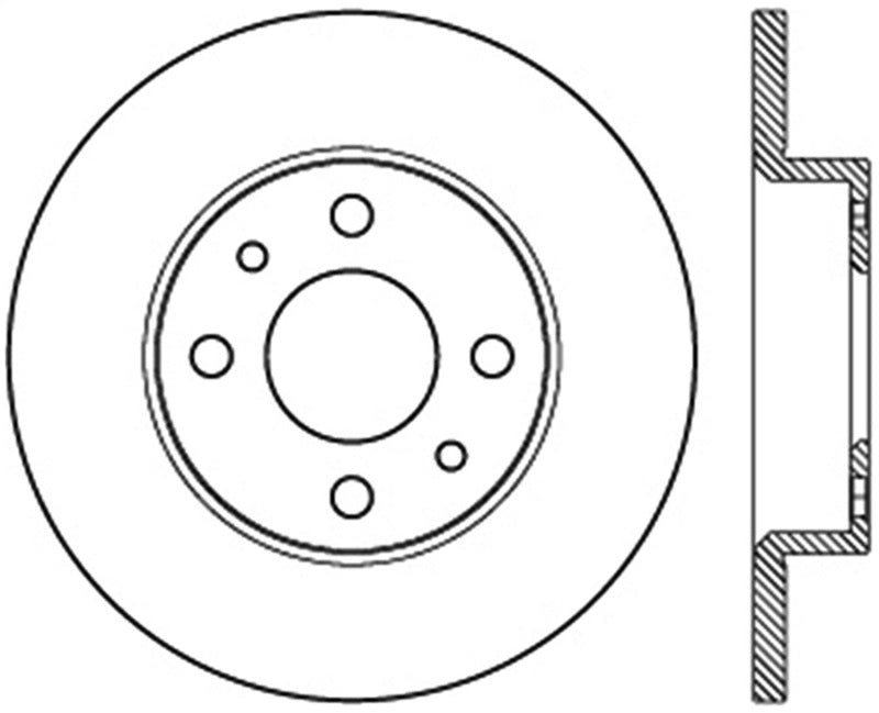 StopTech 07-12 Fiat Panda Cryo Slotted Front Right Rotor