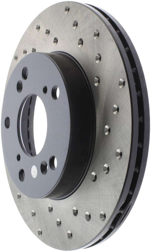 StopTech 02-06 Acura RSX (Exc Type S) / 06-09 Honda Civic Coupe DX/LX/EX Drilled Left Front Rotor