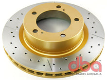Load image into Gallery viewer, DBA 07+ Toyota Landcruiser 200 Series Front Drilled &amp; Slotted Street Series Rotor