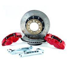 Load image into Gallery viewer, Alcon 2007+ Jeep JK w/ 5x5.5in Hub 357x32mm Rotor 4-Piston Red Calipers Front Brake Upgrade Kit