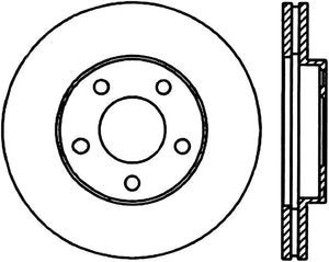 StopTech Power Slot 94-02 Mustang (Excl Cobra)/03-04 Mustang Base/GT Front Left Slotted Cryo Rotor