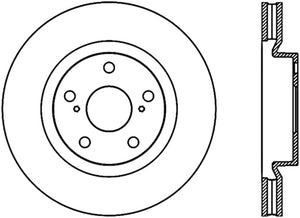 StopTech 07-17 Lexus ES350 / 13-17 Lexus ES300h SportStop Cryo Slotted & Drilled Right Front Rotor
