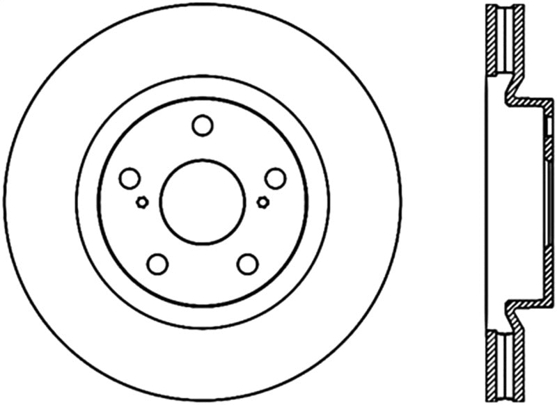 StopTech 07-17 Lexus ES350 / 13-17 Lexus ES300h SportStop Cryo Slotted & Drilled Left Front Rotor
