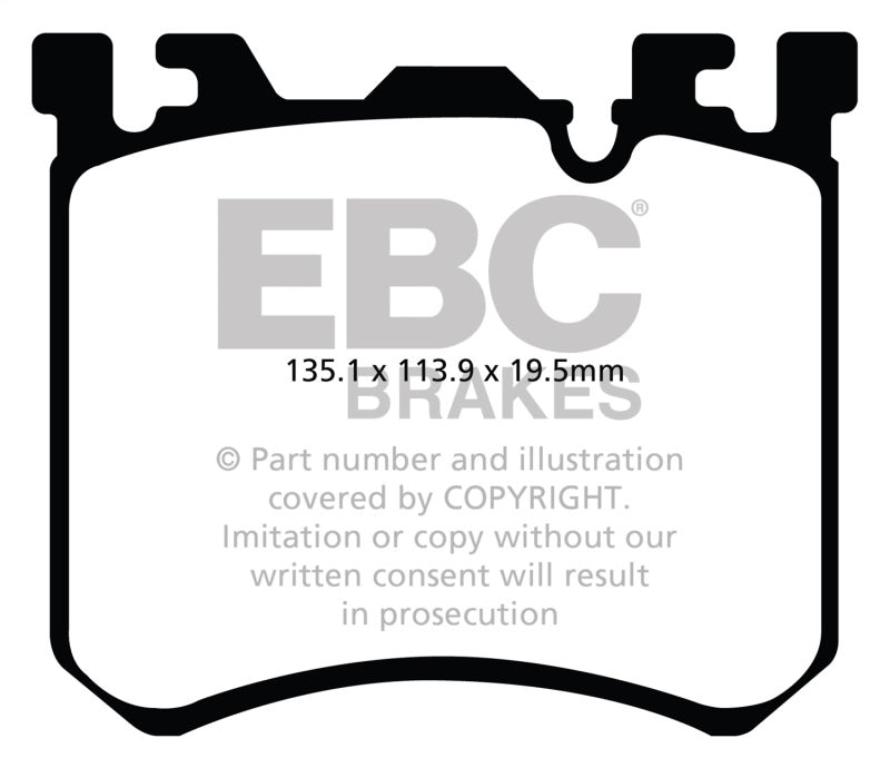 EBC 10+ BMW X5M 4.4 Twin Turbo Yellowstuff Front Brake Pads