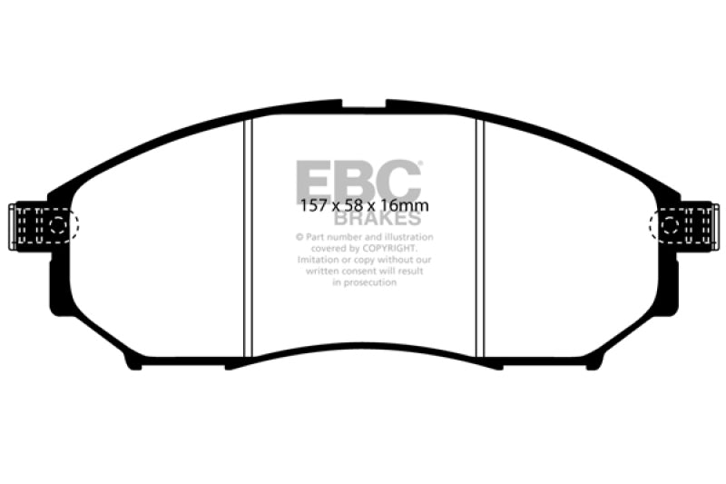 EBC 14-15 Infiniti QX50 3.7L Orangestuff Front Brake Pads