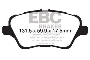 EBC 13-19 Ford Fiesta ST 1.6L Turbo Orangestuff Front Brake Pads