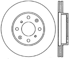 StopTech Power Slot 93-00 Honda Civic DX w/ Rr Drum Brakes Front Left Rotor CRYO