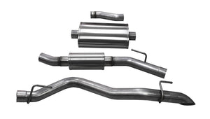 Corsa 2020-2025 Jeep Gladiator JT 3.0in Cat-Back Touring Single Side Exit w/ Turn Down Tip