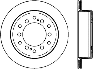 StopTech 10-18 Lexus GX / Toyota 4Runner SportStop Cryo Slotted & Drilled Left Rear Rotor