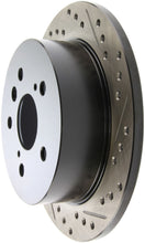 Load image into Gallery viewer, StopTech 02-06 Lexus ES 250/300/330/350 / 05-07 Toyota Avalon Slotted &amp; Drilled Left Rear Rotor
