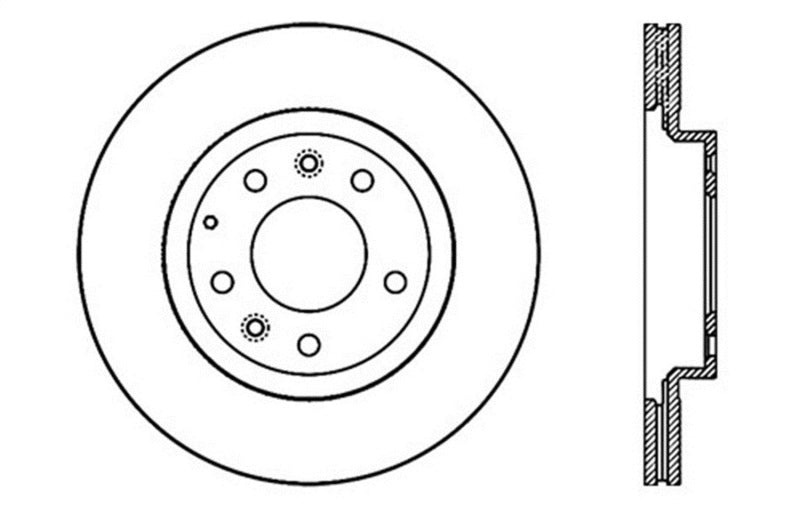 StopTech 06-10 Mazda Miata MX-5 Right Front Drilled Rotors