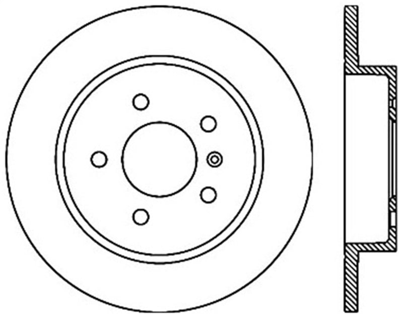 StopTech 06-11 Cadillac DTS Rear Right Cyro Slotted Sport Brake Rotor