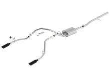 Load image into Gallery viewer, Borla 14 Sierra 1500 C/B S-Type Exhaust/2.75in Into Dual 2.25in Out 4in Split Rear Exit-Black Chrome