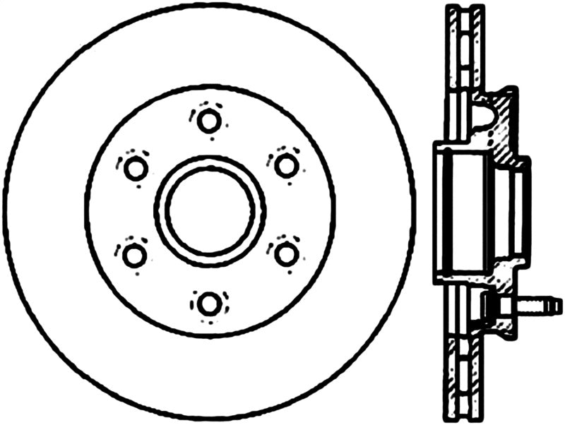 StopTech 04-08 Ford F150 2WD Drilled Right Front Rotor