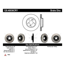 Load image into Gallery viewer, StopTech SportStop Cryo 98-02 Honda Accord Left Rotor