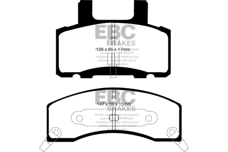 EBC 90-93 Chevrolet C20 8600 LB Yellowstuff Front Brake Pads
