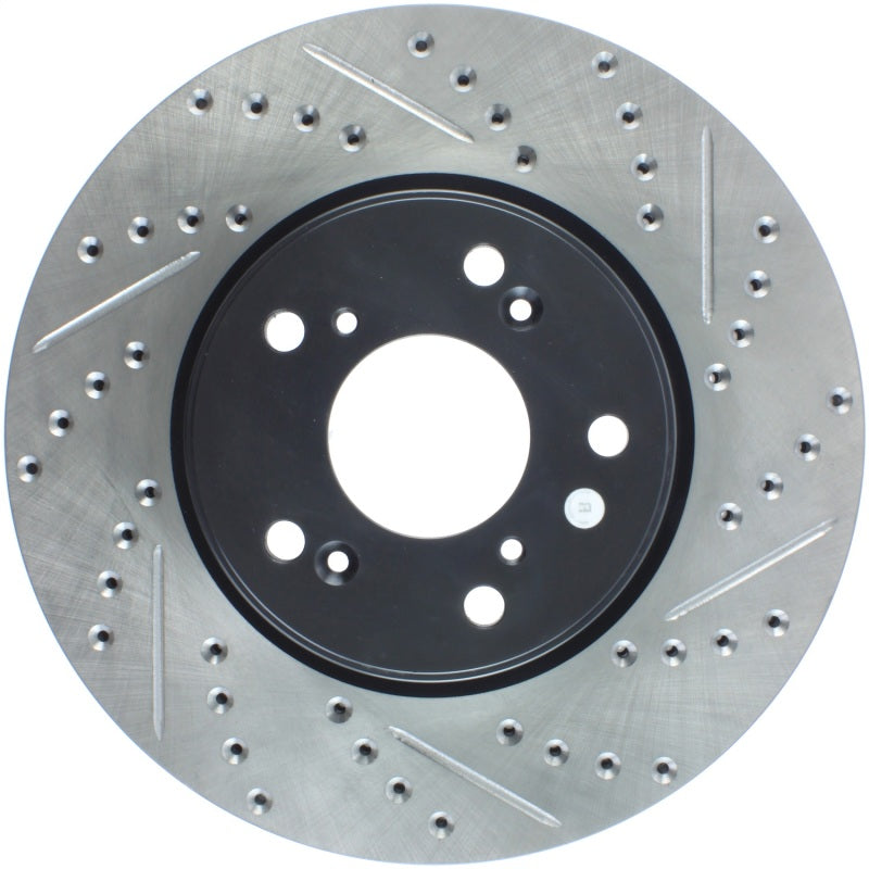 StopTech 09-10 Acura TSX/ 08-10 Honda Accord Coupe Left Front Slotted & Drilled Rotor